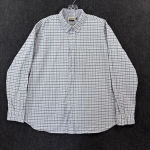 Tom Beckbe Shirt Men's XXL Gray Check 100% Cotton Button Down Pocket Casual
